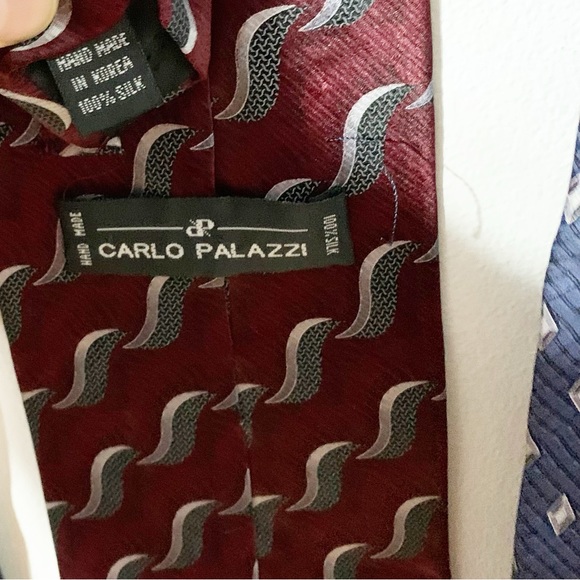 Carlo Palazzi Bundle of Four Silk Neck Ties Varying Patterns and Colors - Picture 11 of 12